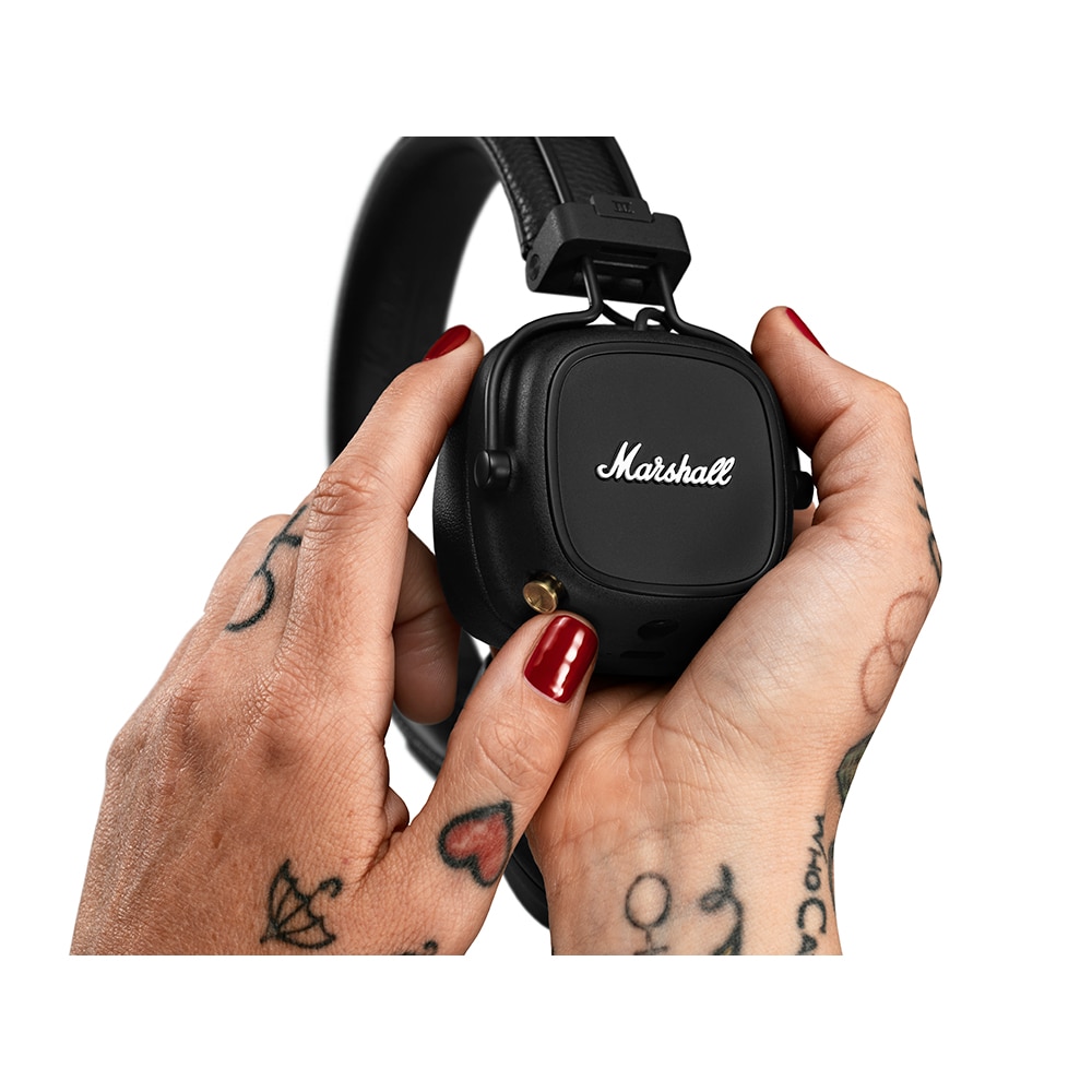 Casti MARSHALL Major IV, Bluetooth, On-ear, Microfon, Incarcare Wireless, Black
