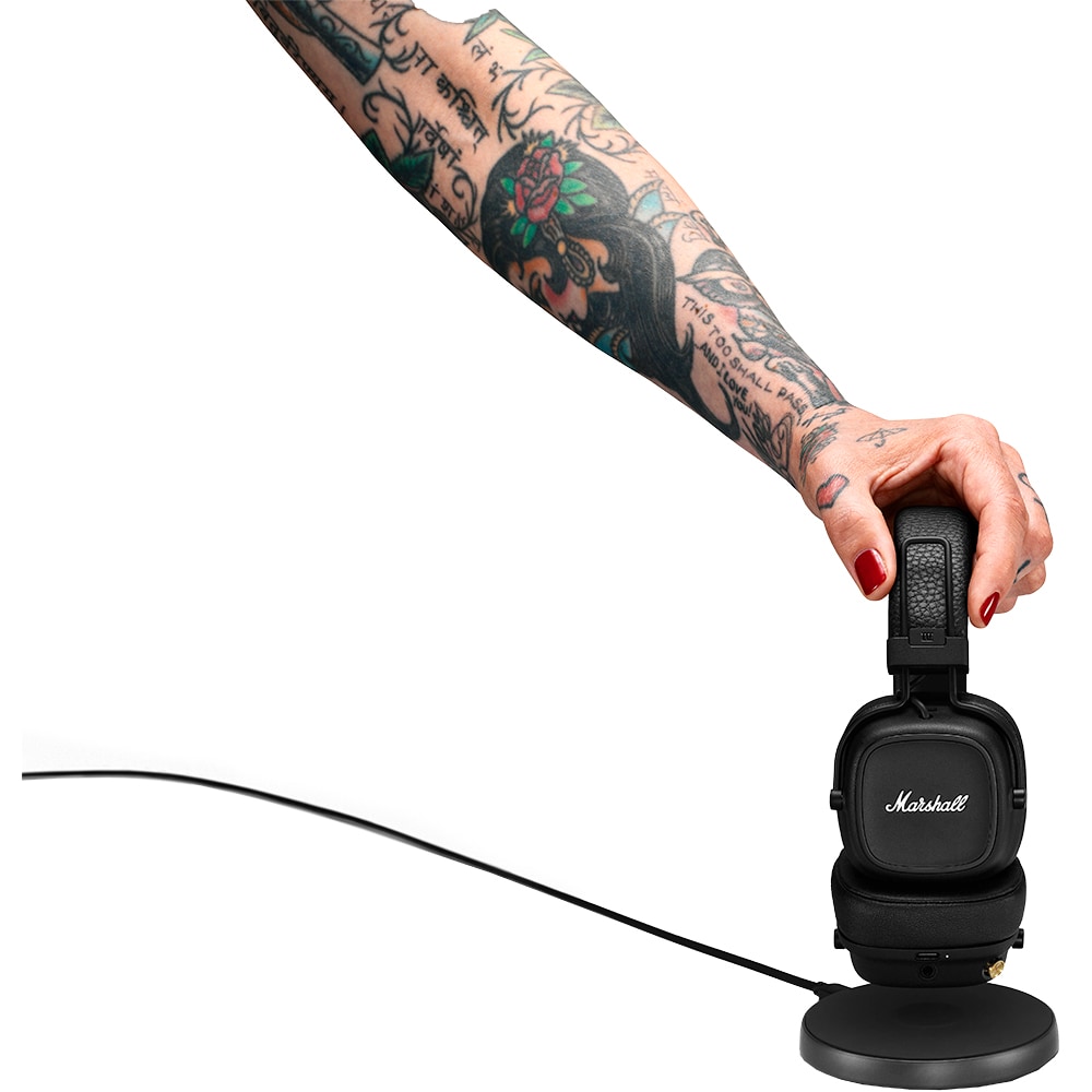 Casti MARSHALL Major IV, Bluetooth, On-ear, Microfon, Incarcare Wireless, Black