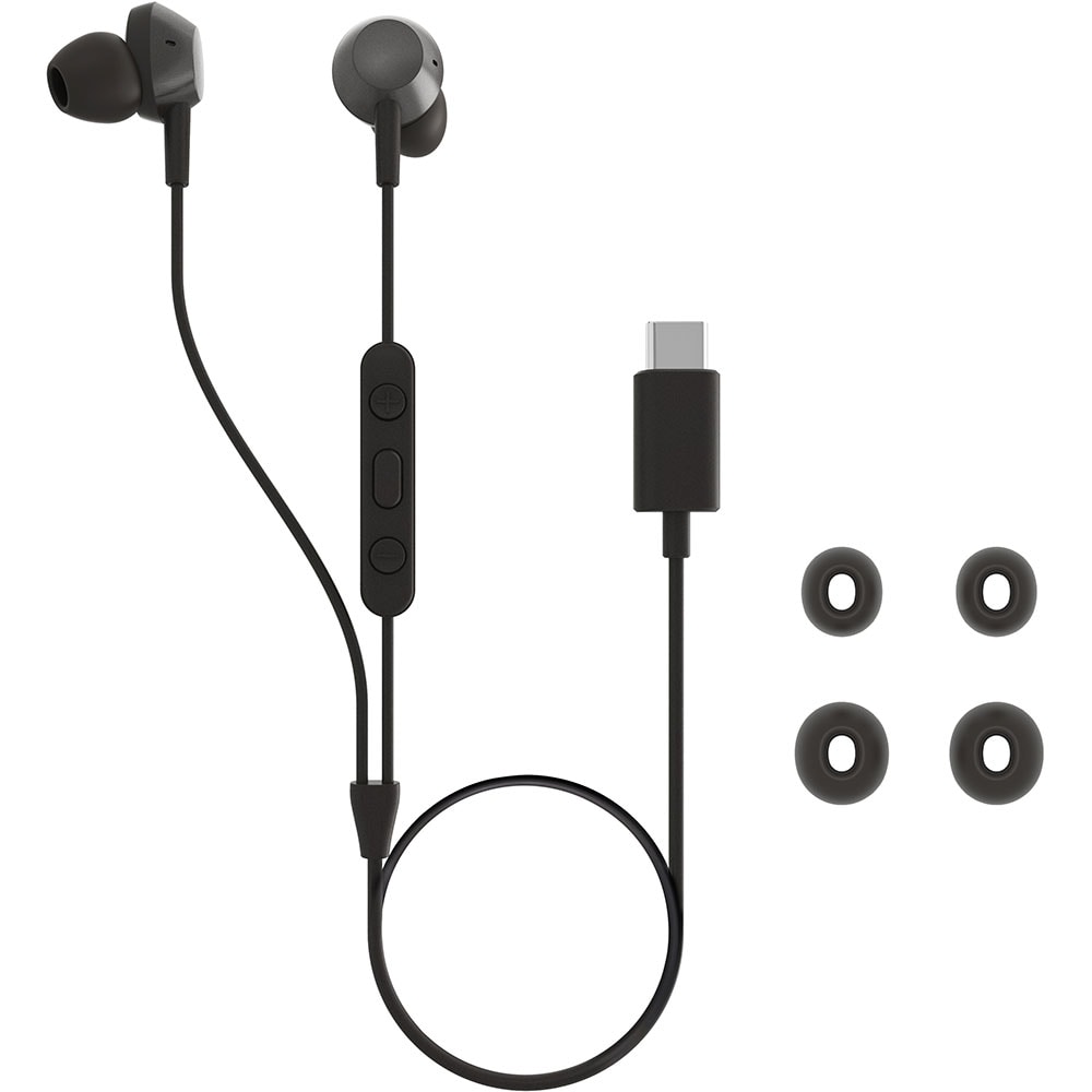 Casti PHILIPS TAE5008BK/00, Cu fir, In-ear, Microfon, USB-C, negru
