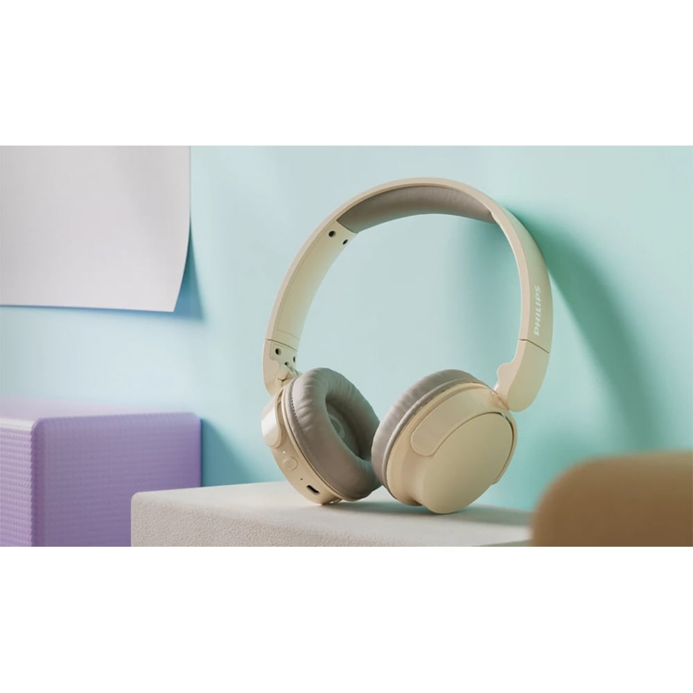 Casti PHILIPS TAH3209BG/00, Bluetooth, On-Ear, Microfon, bej