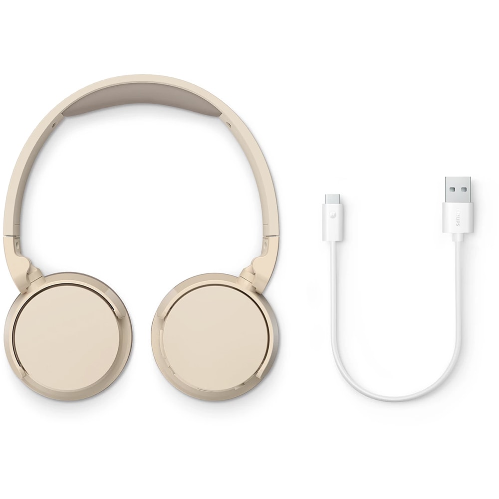 Casti PHILIPS TAH3209BG/00, Bluetooth, On-Ear, Microfon, bej
