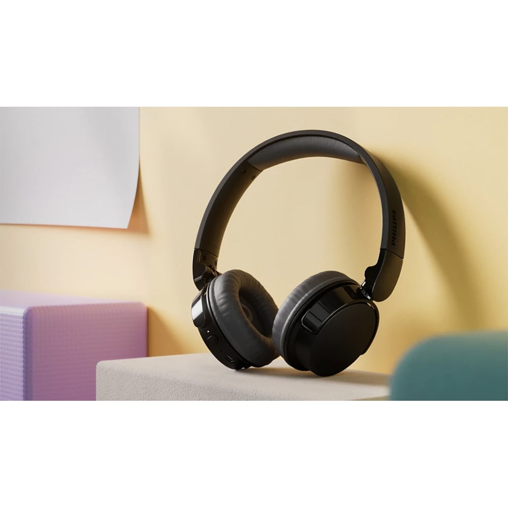 Casti PHILIPS TAH3209BK/00, Bluetooth, On-Ear, Microfon, negru
