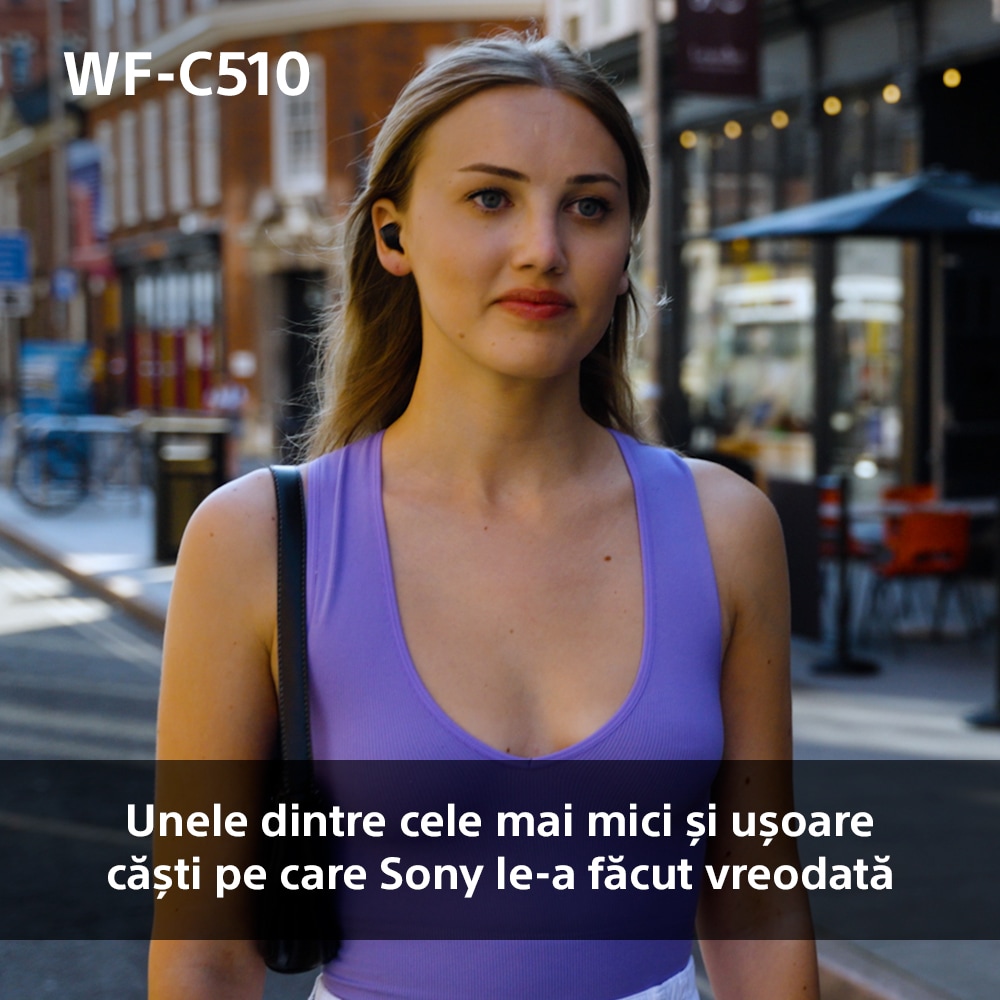 Casti SONY WF-C510, True Wireless, Bluetooth, In-ear, Microfon, Conexiune multipunct, alb