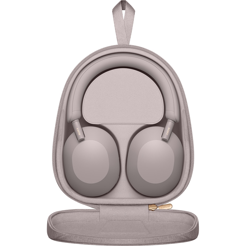 Casti SONY WH-1000XM5, Bluetooth, Over-Ear, Microfon, Noise Cancelling, roz