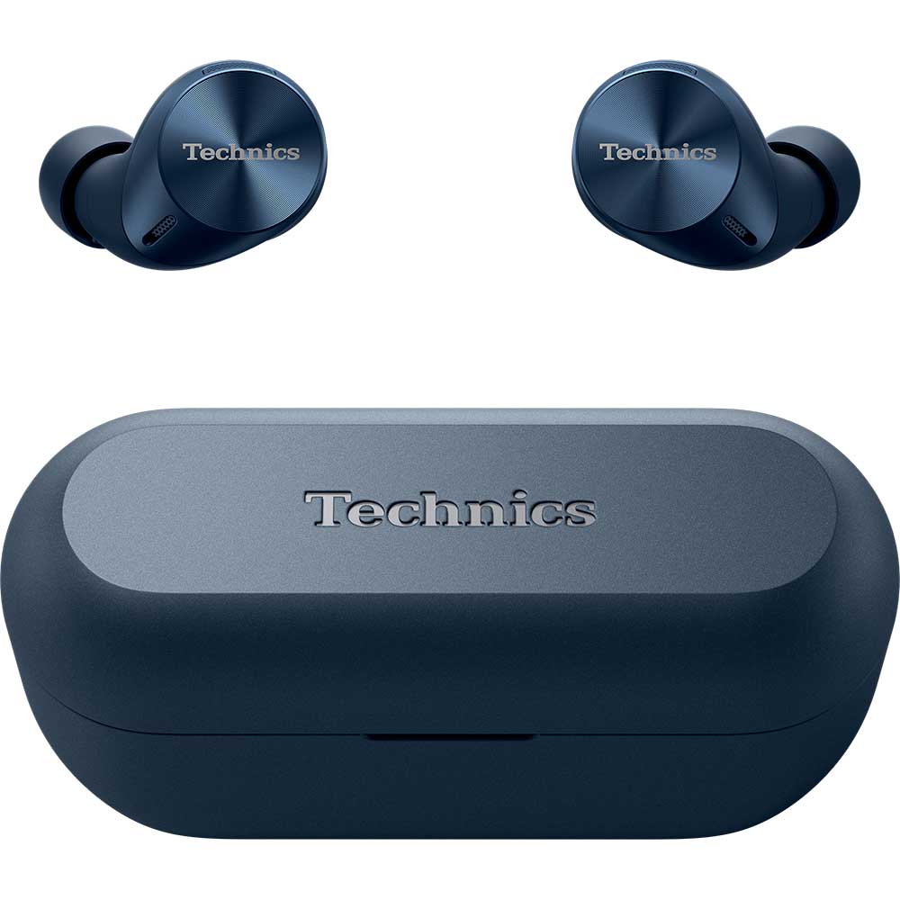 Casti TECHNICS EAH-AZ60M2EA, True Wireless, Bluetooth, In-ear, Microfon, Noise Cancelling, Carcasa incarcare wireless, albastru