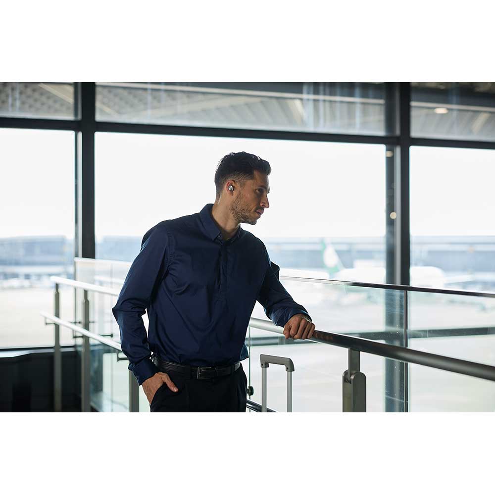 Casti TECHNICS EAH-AZ80E-S, True Wireless, Bluetooth, In-ear, Microfon, Noise Cancelling, Carcasa incarcare wireless, argintiu