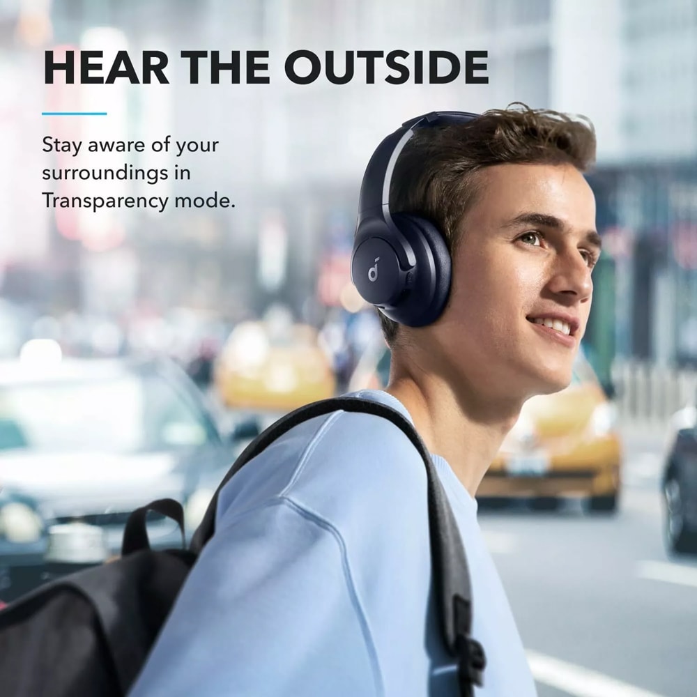 Casti ANKER Soundcore Life Q20i, Bluetooth, Over-ear, Microfon, Noise Cancelling, albastru