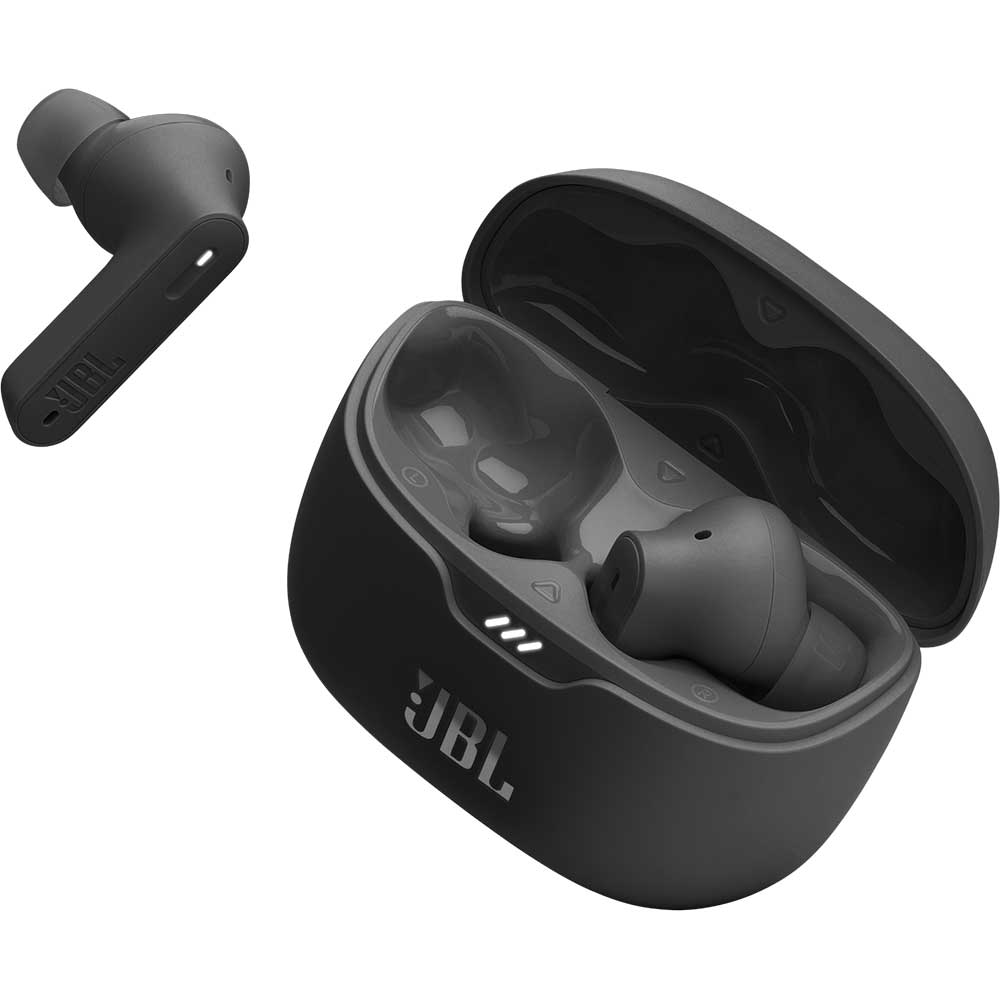 Casti JBL Tune Beam, True wireless, Bluetooth, In-ear, Microfon, Noise cancelling, negru
