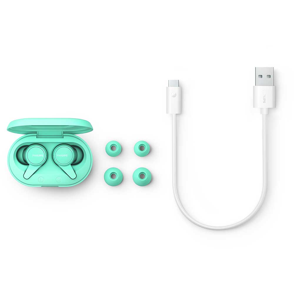 Casti PHILIPS TAT1207BL/00, True Wireless, Bluetooth, In-ear, Microfon, albastru