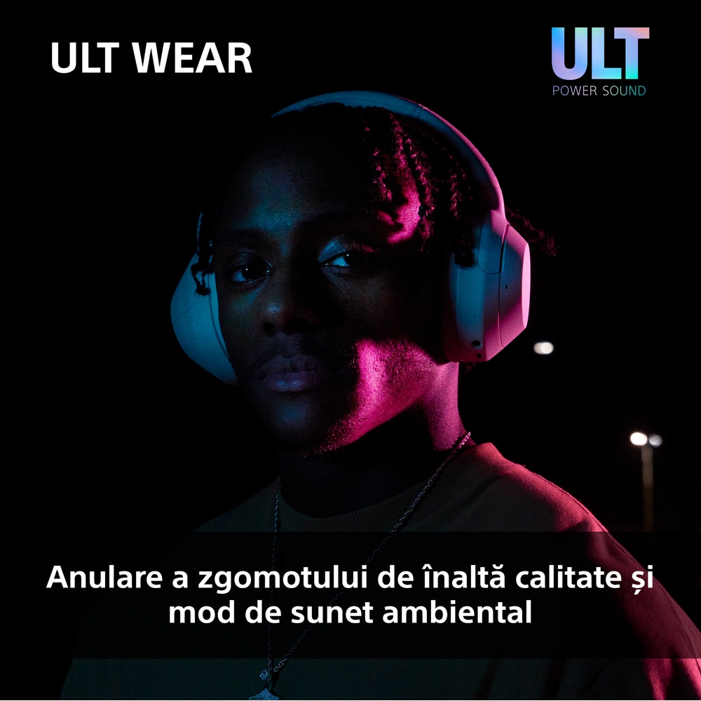Casti SONY ULT WEAR WH-ULT900NB, Bluetooth, Over-ear, Microfon, Noise Cancelling, Black