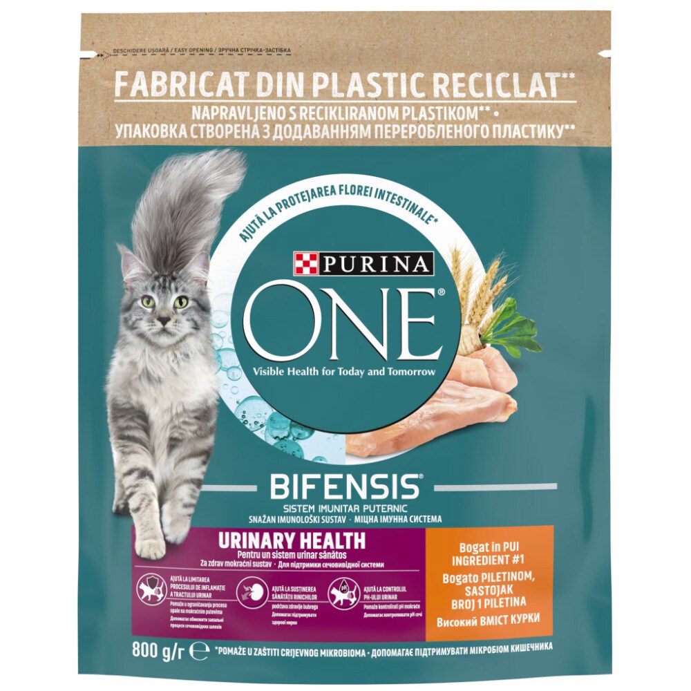 Hrana uscata pentru pisici PURINA ONE Urinary Care, Pui, 800 g
