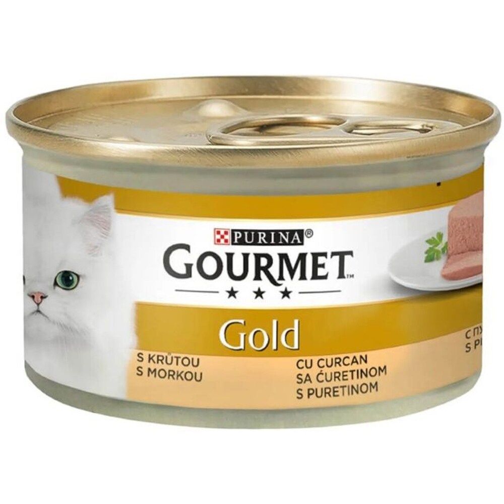 Hrana umeda pentru pisici PURINA GOURMET Gold Mousee, Curcan, 24 x 85g