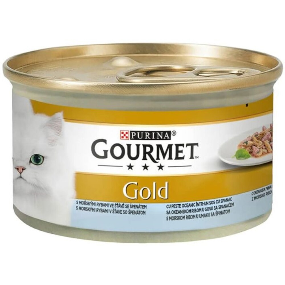 Hrana umeda pentru pisici PURINA GOURMET Perle, Peste si spanac, 24 x 85g