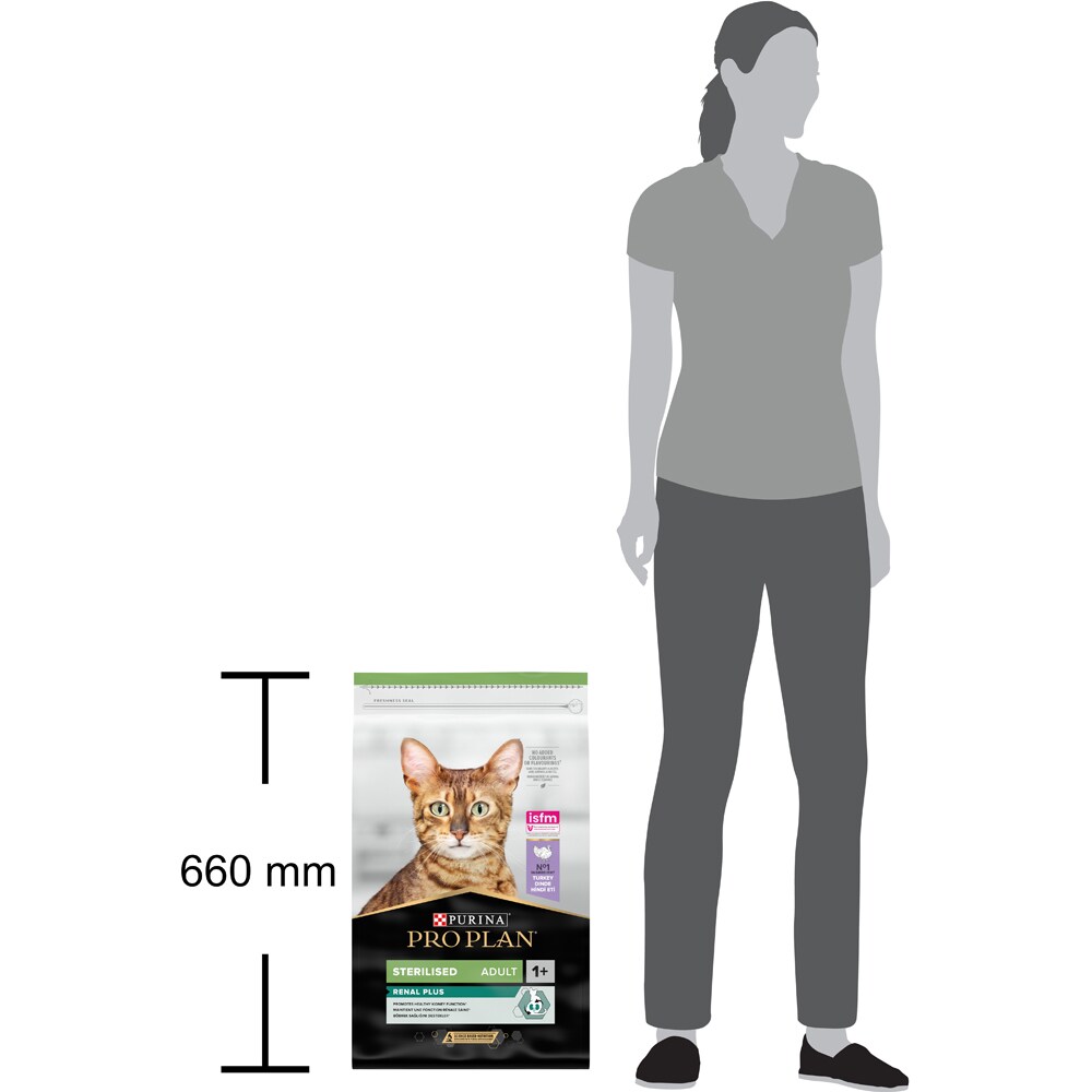Hrana uscata pentru pisici PURINA PRO PLAN Renal Plus, Sterilised, Curcan, 10 kg