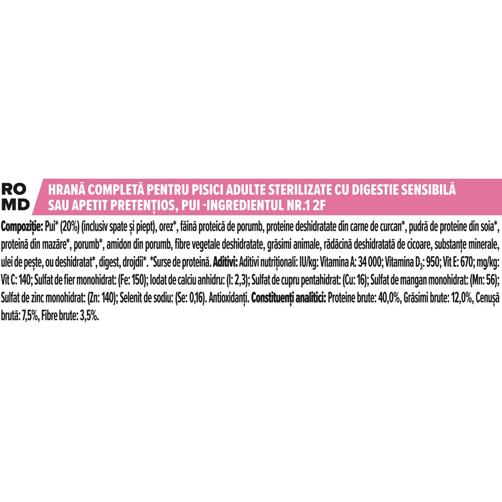 Hrana uscata pentru pisici PURINA PRO PLAN Delicate Digestion, Sterilised, Pui, 1.5 kg