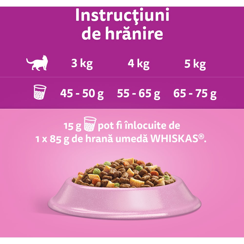 Hrana uscata pentru pisici WHISKAS, Adult, Somon, 1.4 kg
