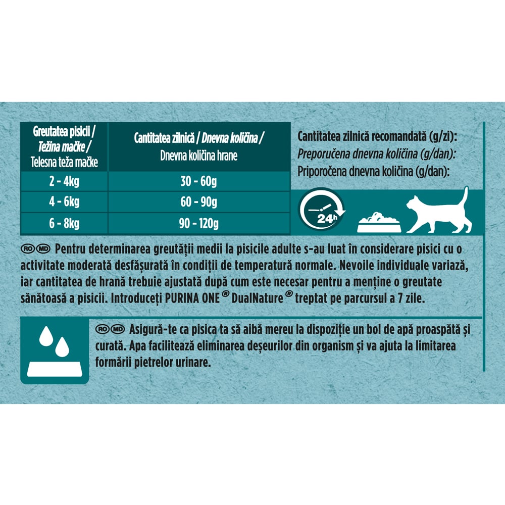 Hrana uscata pentru pisici PURINA ONE DualNature, Adult, Pui, 750 g