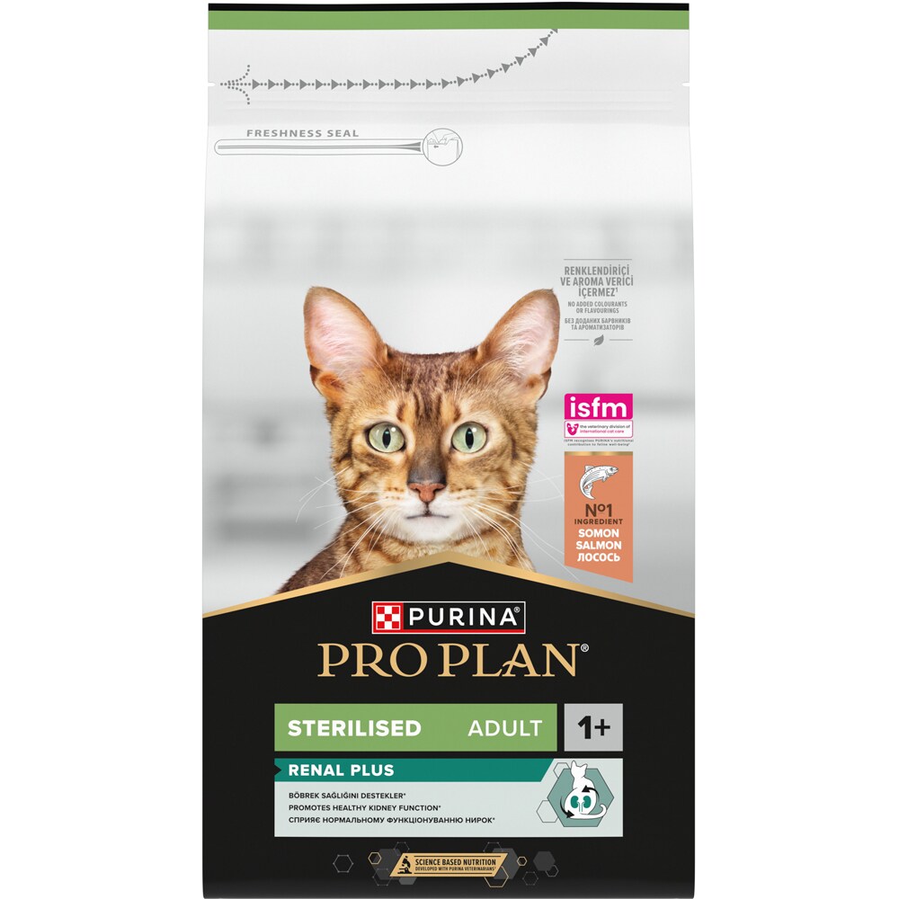 Hrana uscata pentru pisici PURINA PRO PLAN Renal Plus, Sterilised, Somon, 1.5 kg