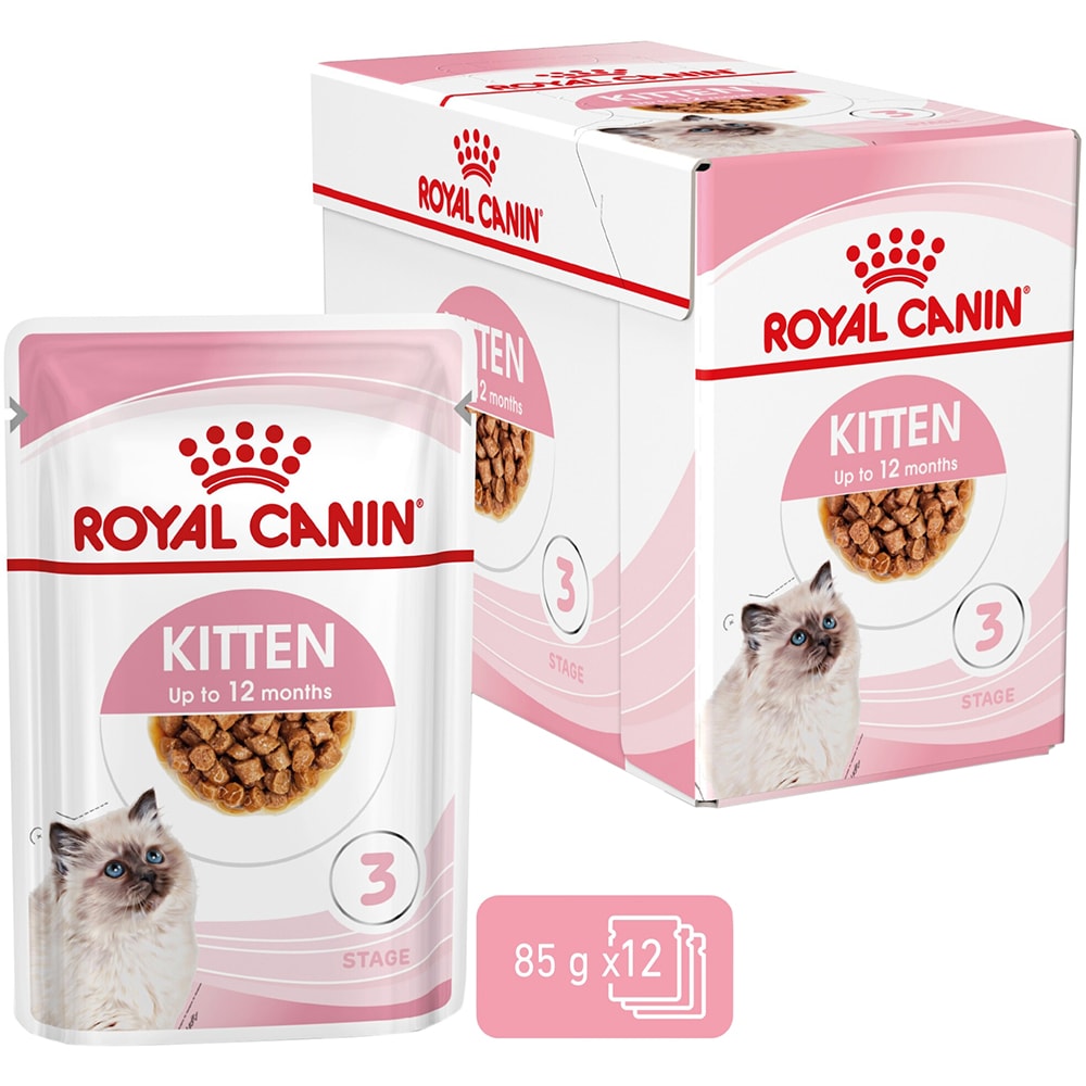 Hrana umeda pentru pisici ROYAL CANIN FHN Kitten, Junior, Mix in sos, 12 x 85g