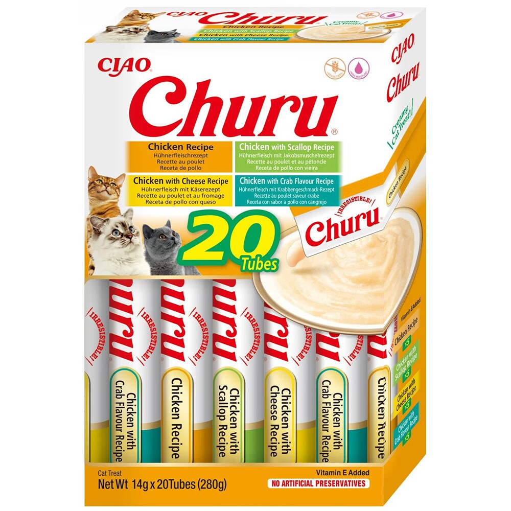 Recompense pentru pisici INABA Churu, Pui, 20 x 14g