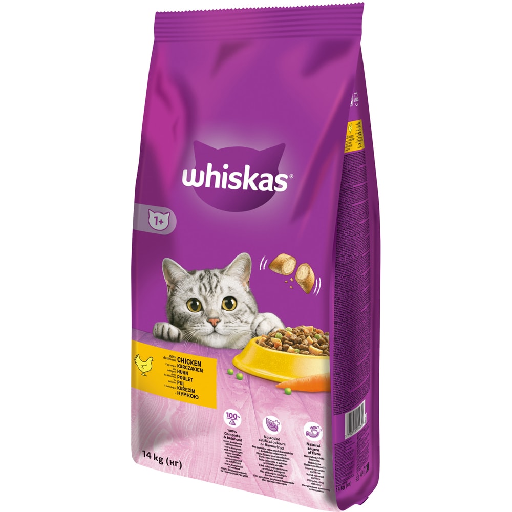 Hrana uscata pentru pisici WHISKAS, Adult, Pui, 14 kg