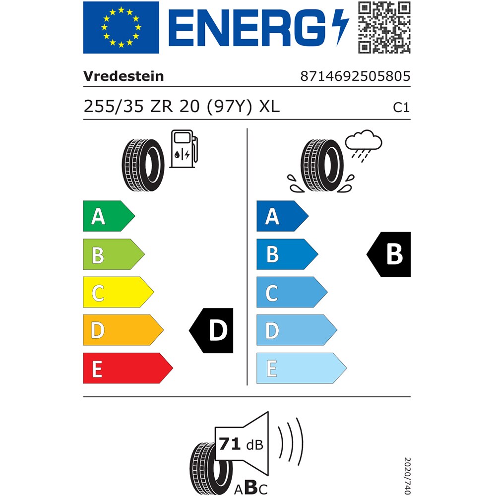 Anvelopa vara VREDESTEIN Ultrac Vorti+ 255/35 R20 97Y