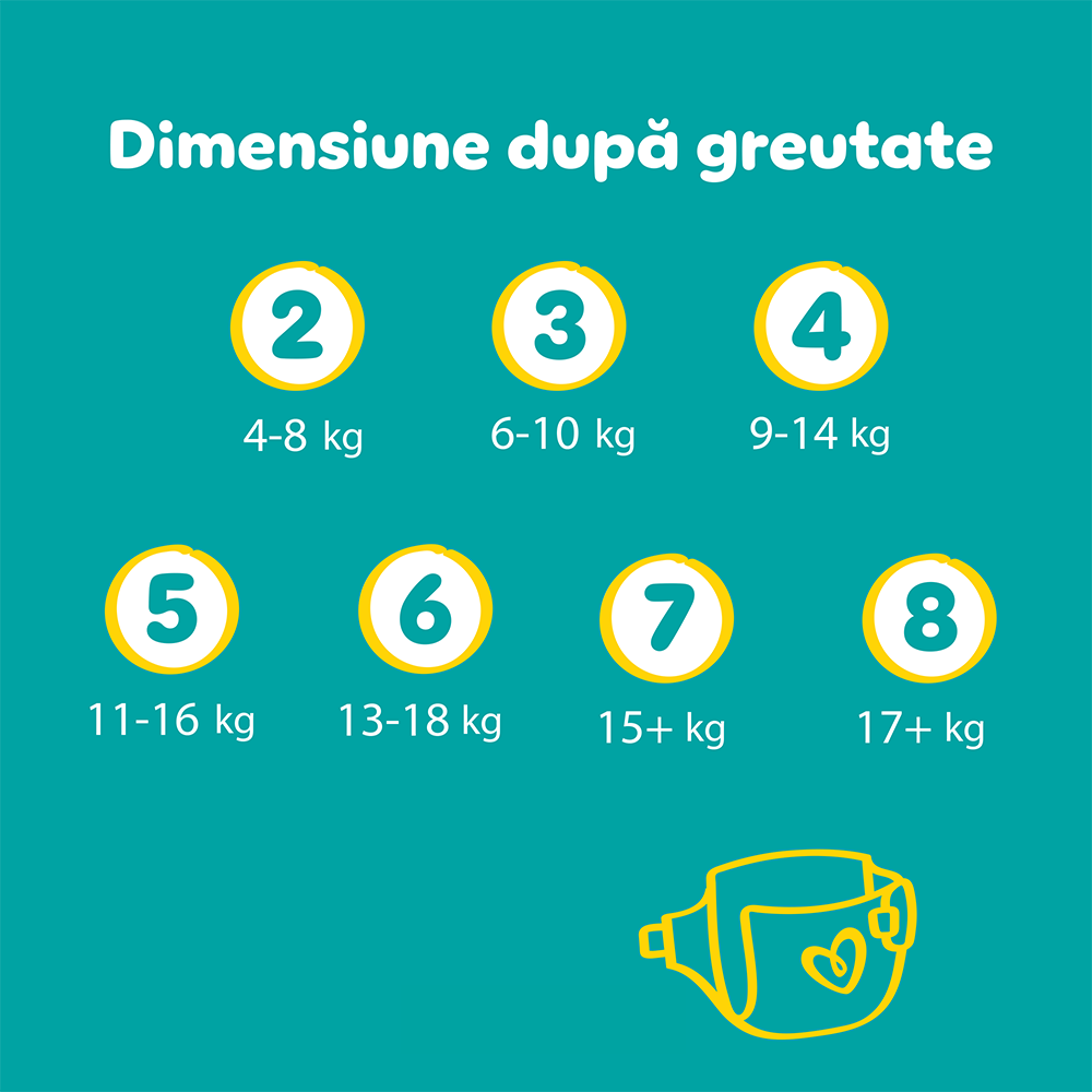 Scutece PAMPERS Active Baby XXL Box nr 6, Unisex, 13-18 kg, 128 buc