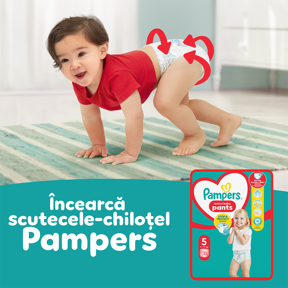 Scutece PAMPERS Active Baby XXL Box nr 6, Unisex, 13-18 kg, 128 buc