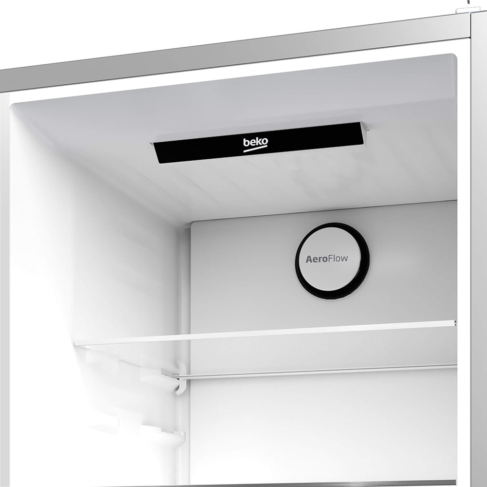 Combina frigorifica BEKO B3RCNA404HDXB1, No Frost, 355 l, H 203.5 cm, Clasa E, Dozator apa, argintiu