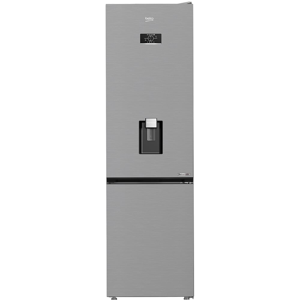 Combina frigorifica BEKO B5RCNA405HDXB, No Frost, 355 l, H 203 cm, Clasa D, Dozator apa, inox