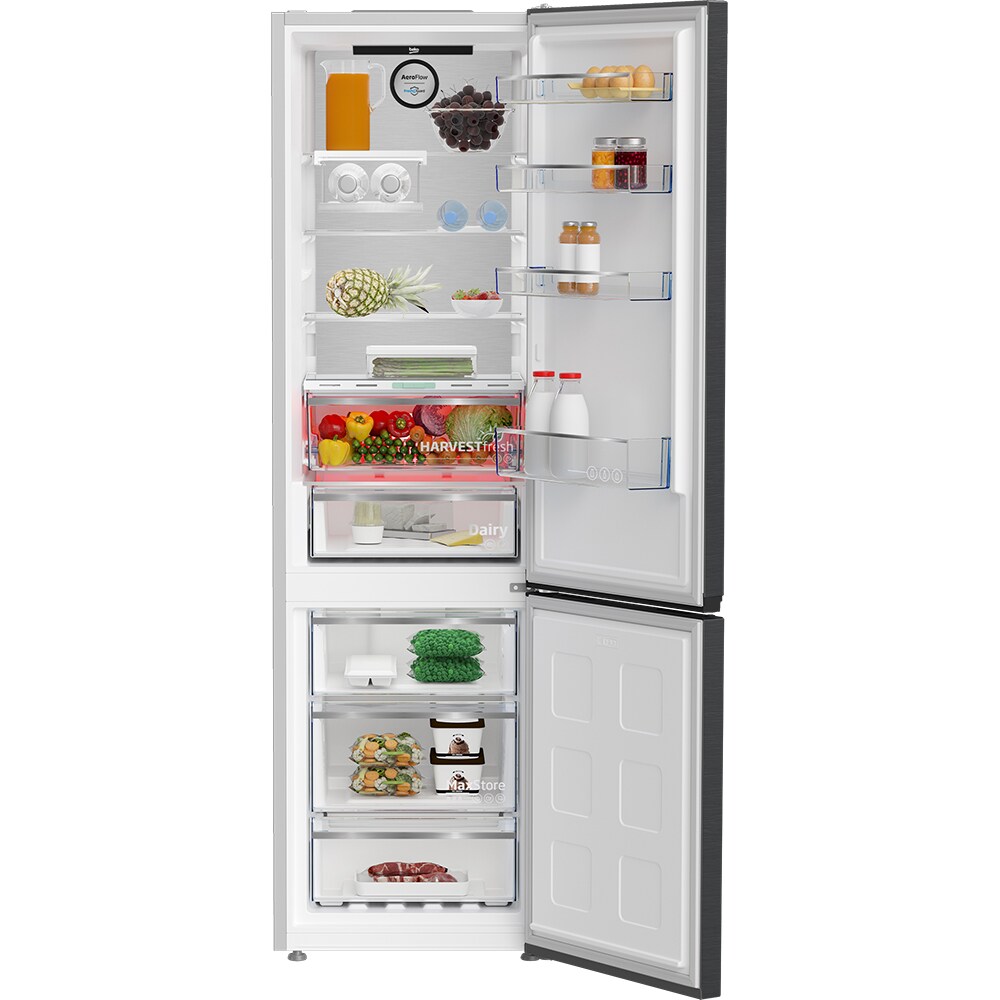 Combina frigorifica BEKO B5RCNA406LXBRW, No Frost, 355 l, H 203 cm, Clasa C, dark inox
