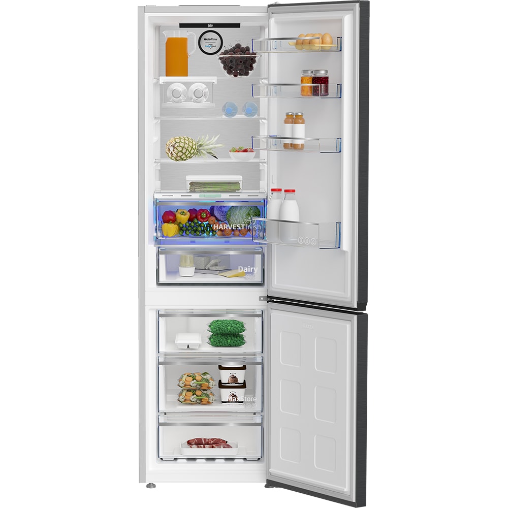 Combina frigorifica BEKO B5RCNA406LXBRW, No Frost, 355 l, H 203 cm, Clasa C, dark inox