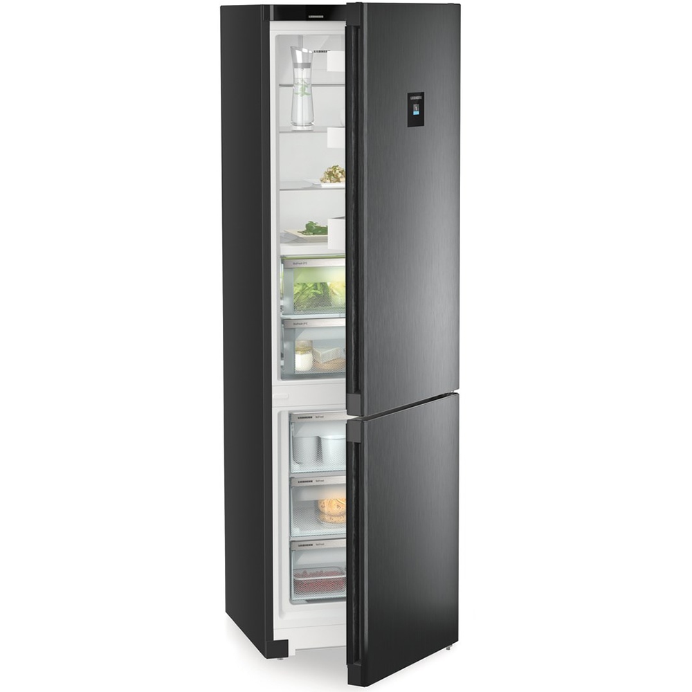 Combina frigorifica LIEBHERR CBNbdc 573i Plus, Duo Cooling, 361 l, H 201.5 cm, Clasa C, negru