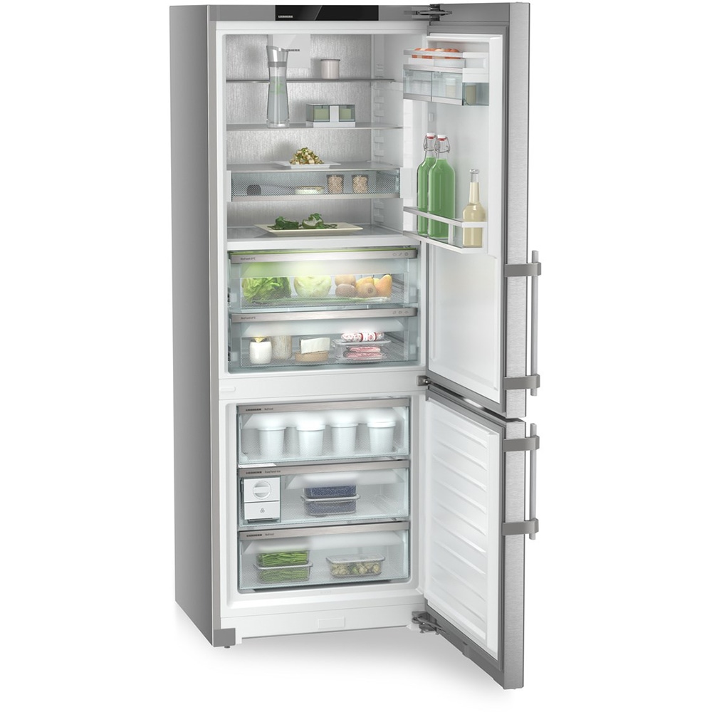 Combina frigorifica LIEBHERR CBNsdb 775i Prime, Duo Cooling, 474 l, H 201.5 cm, Clasa B, argintiu