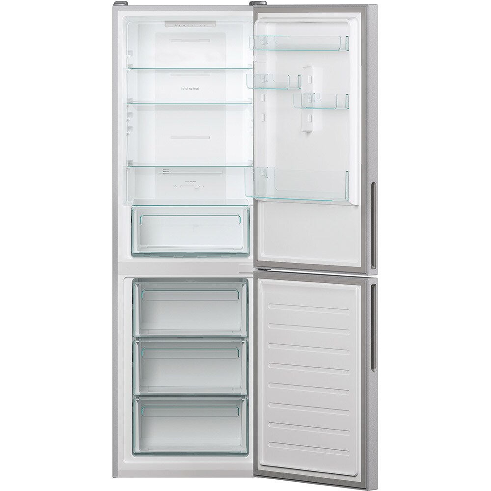 Combina frigorifica CANDY CCE3T618FS, No Frost, 342 l, H 185 cm, Clasa F, argintiu