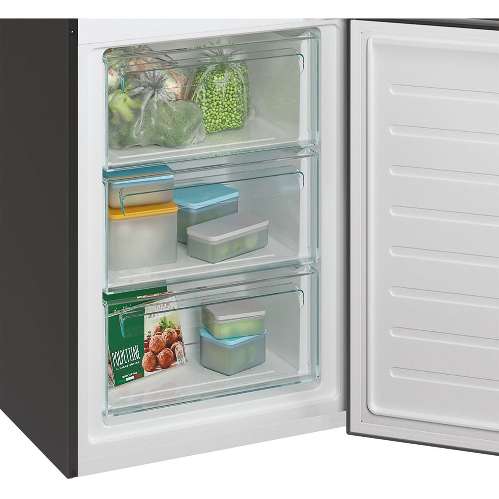 Combina frigorifica CANDY CCE4T618EB, No Frost, 341 l, H 185 cm, Clasa E, Wi-Fi, negru