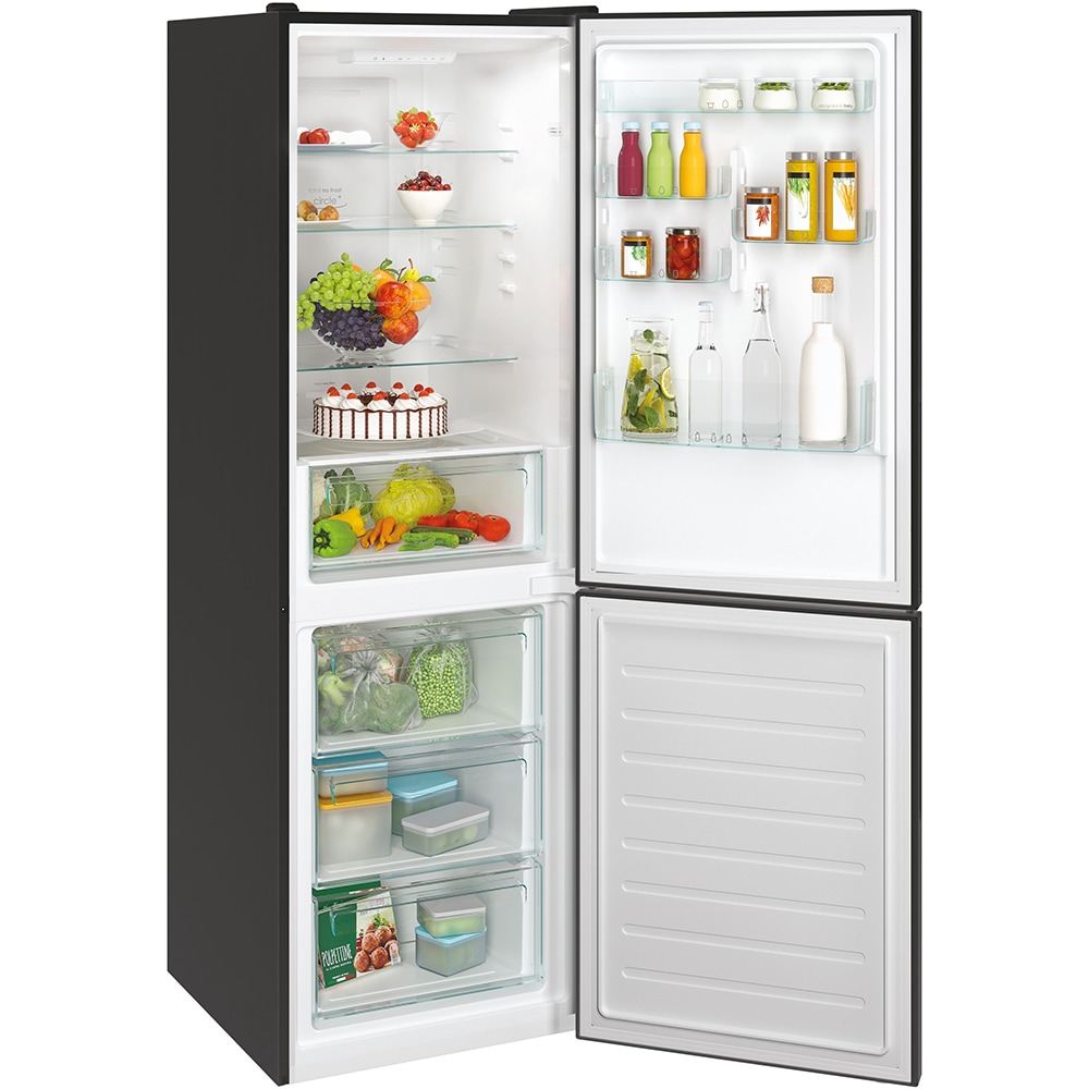 Combina frigorifica CANDY CCE4T618EB, No Frost, 341 l, H 185 cm, Clasa E, Wi-Fi, negru