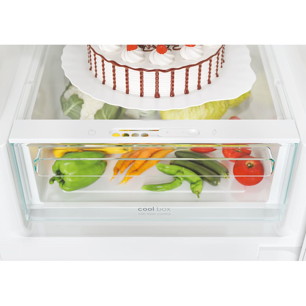 Combina frigorifica CANDY CCE4T618EB, No Frost, 341 l, H 185 cm, Clasa E, Wi-Fi, negru