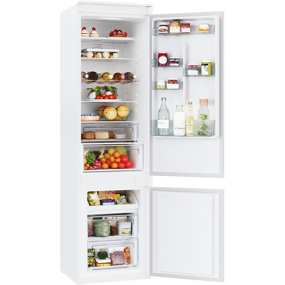 Combina frigorifica incorporabila CANDY CCUBT5519EW, Total No Frost, 281 l, H 193.5 cm, Clasa E, Wi-Fi