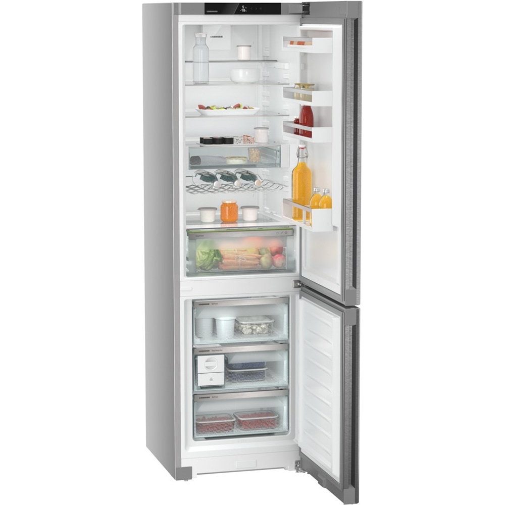 Combina frigorifica LIEBHERR CNsdb 5723 Plus, Duo Cooling, 371 l, H 201.5 cm, Clasa B, argintiu