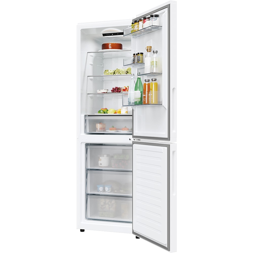 Combina frigorifica CANDY ECN2CQTEW186, Total No Frost, 355 l, H 185 cm, Clasa E, alb