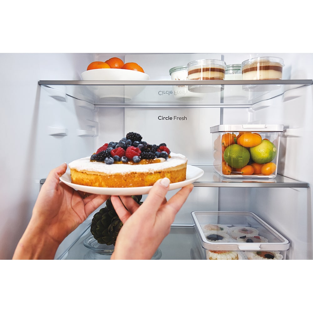 Combina frigorifica CANDY ECN2CQTEW186, Total No Frost, 355 l, H 185 cm, Clasa E, alb