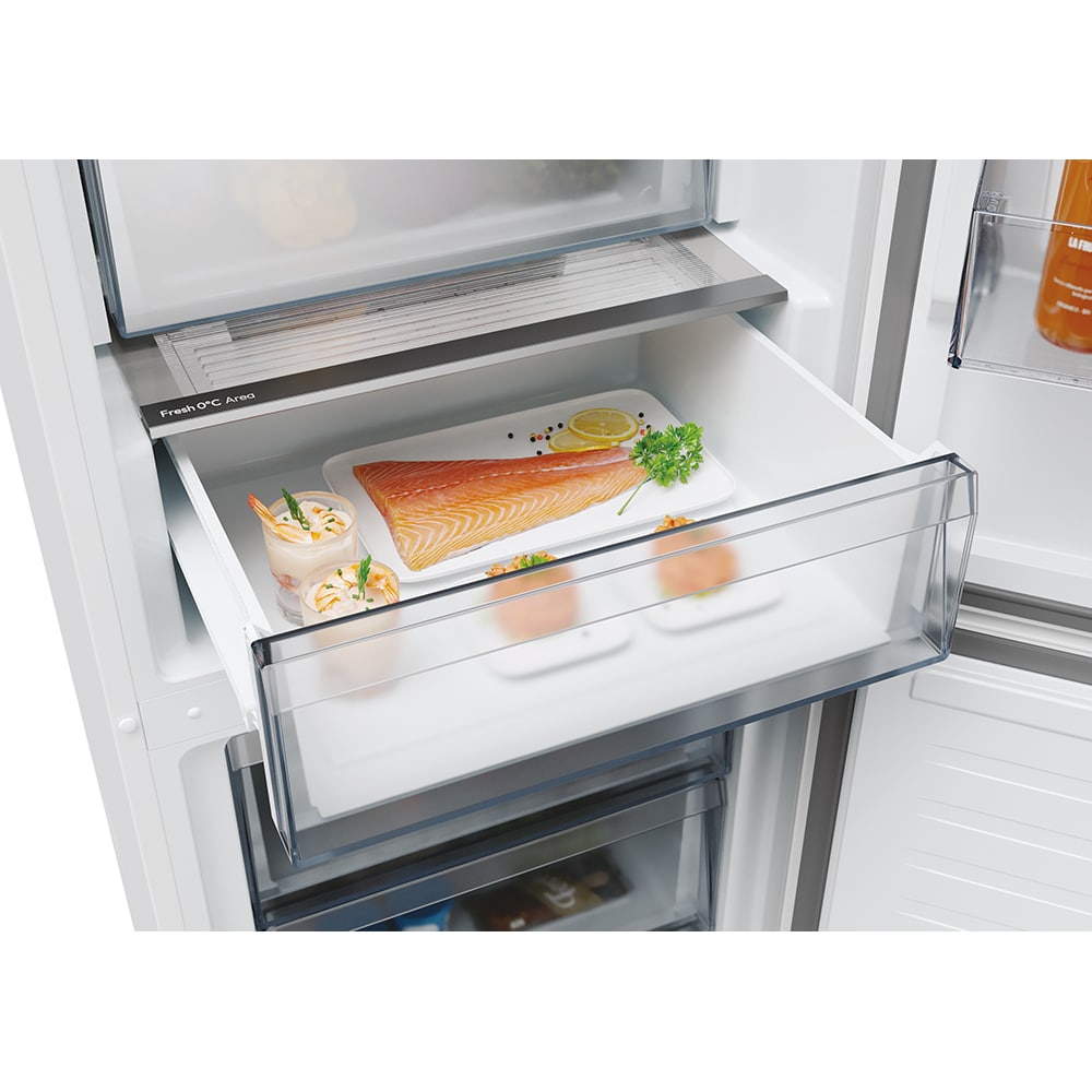 Combina frigorifica CANDY ECN2CQTEX206, Total No Frost, 409 l, H 205 cm, Clasa E, inox