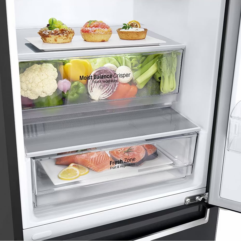 Combina frigorifica LG GBB62MCJMN, No Frost, 384 l, H 203 cm, Clasa E, negru