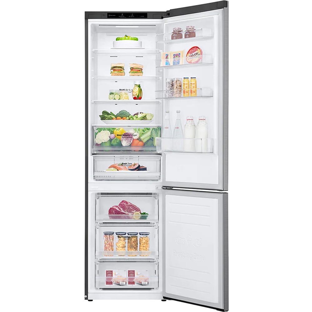 Combina frigorifica LG GBB62PZJMN, No Frost, 384 l, H 203 cm, Clasa E, argintiu