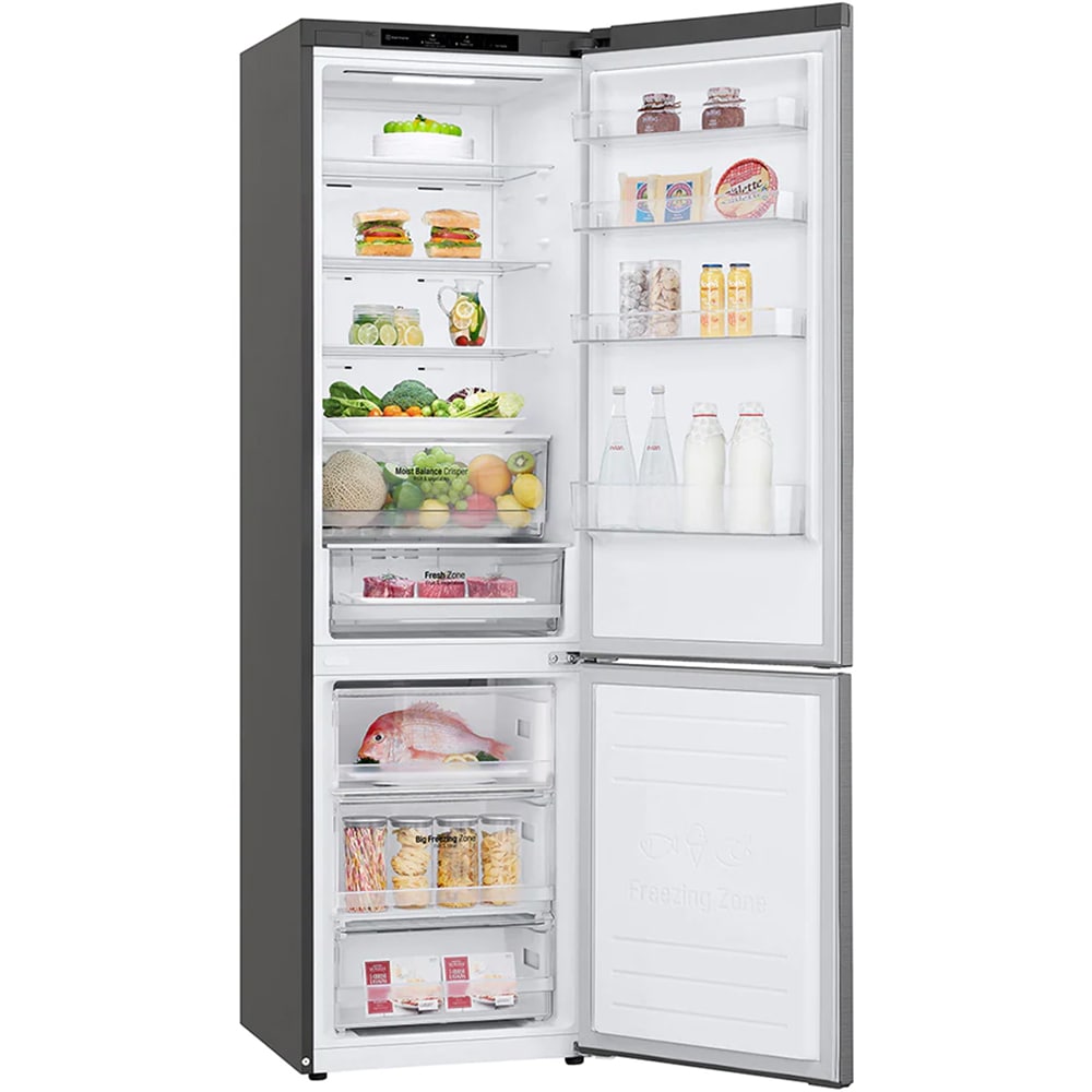 Combina frigorifica LG GBB62PZJMN, No Frost, 384 l, H 203 cm, Clasa E, argintiu