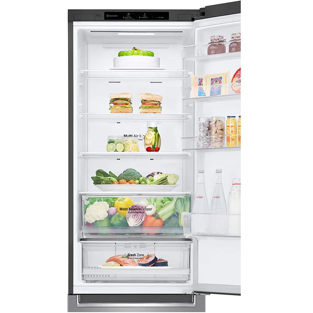 Combina frigorifica LG GBB62PZJMN, No Frost, 384 l, H 203 cm, Clasa E, argintiu