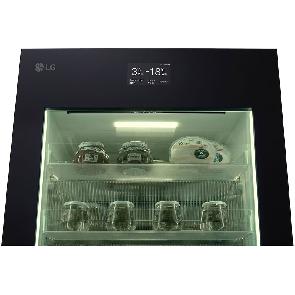 Combina frigorifica LG GBG7190CEV, No Frost, MoodUP, 349 l, H 186 cm, Clasa C, Wi-Fi, negru
