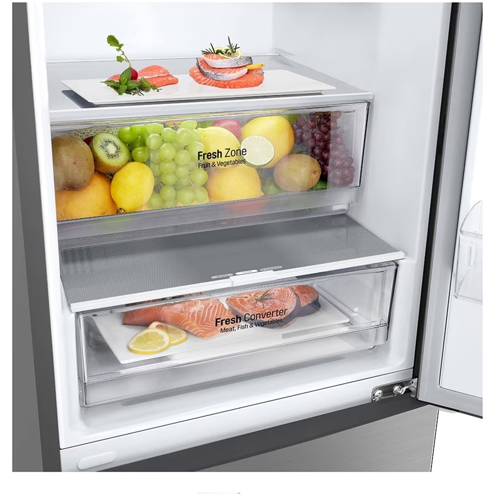 Combina Frigorifica LG GBP62PZNCN1, No Frost, 384 l, H 203 cm, Clasa C, argintiu