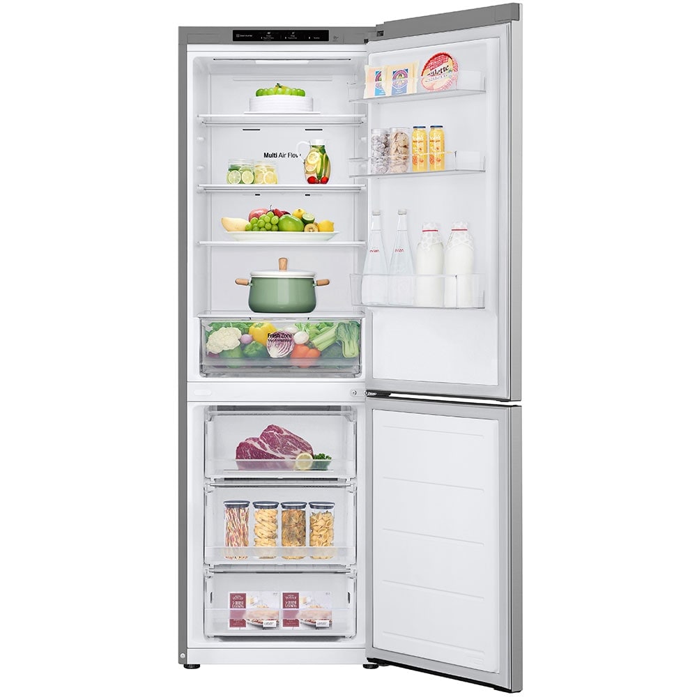 Combina frigorifica LG GBV21L0EPY, No Frost, 344 l, H 186 cm, Clasa E, argintiu